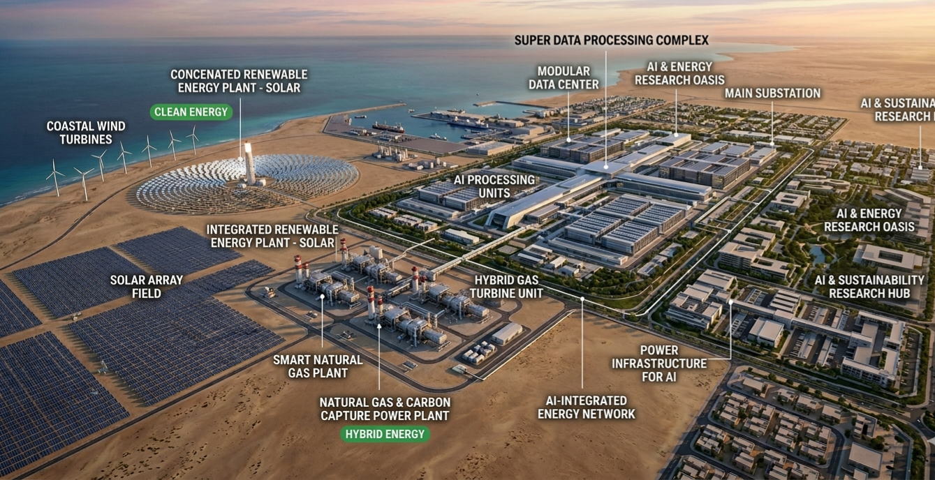 A futuristic city for AI infrastructure in Saudi Arabia